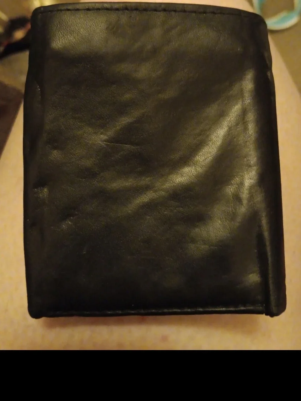 Black Tri-Fold Leather Wallet